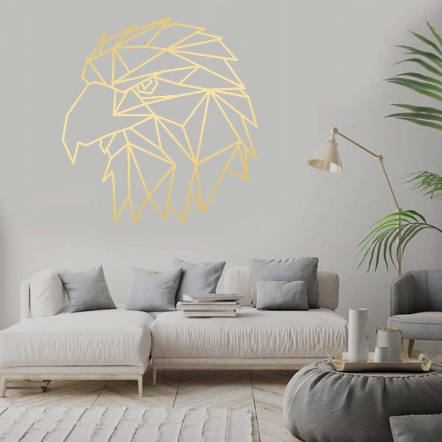 Geometric Eagle Wall Art Gold