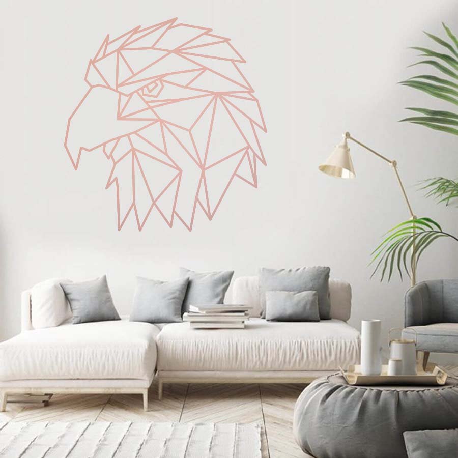 Geometric Eagle Wall Art Rose Gold
